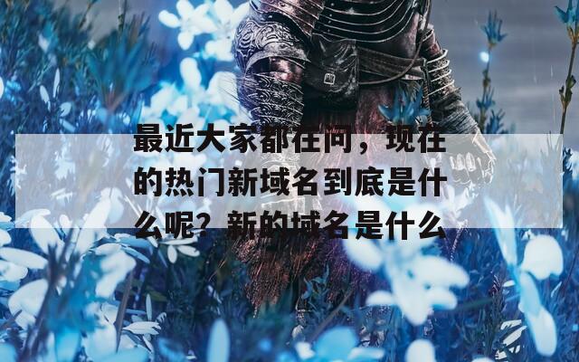 最近大家都在问，现在的热门新域名到底是什么呢？新的域名是什么