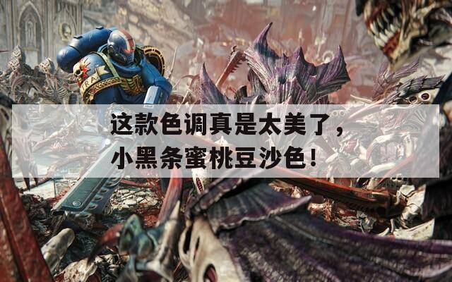 这款色调真是太美了，小黑条蜜桃豆沙色！