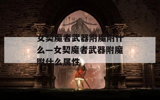 女契魔者武器附魔附什么—女契魔者武器附魔附什么属性