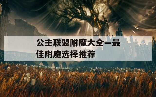 公主联盟附魔大全—最佳附魔选择推荐