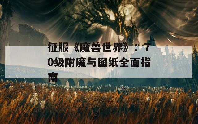 征服《魔兽世界》：70级附魔与图纸全面指南