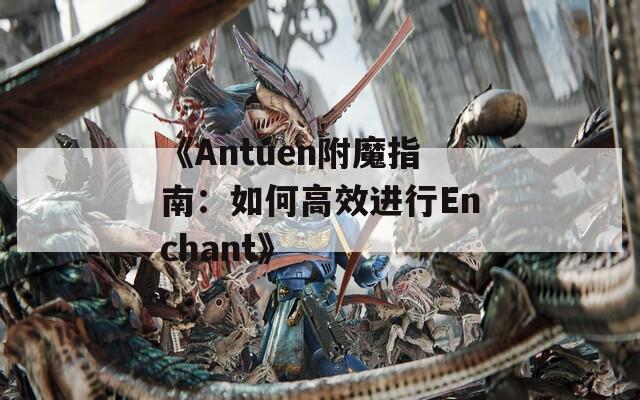 《Antuen附魔指南：如何高效进行Enchant》