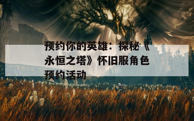 预约你的英雄：探秘《永恒之塔》怀旧服角色预约活动