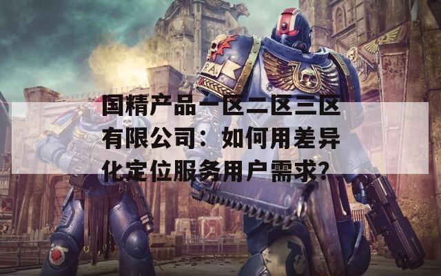 国精产品一区二区三区有限公司：如何用差异化定位服务用户需求？