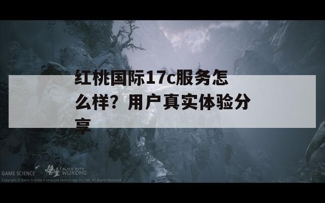 红桃国际17c服务怎么样？用户真实体验分享