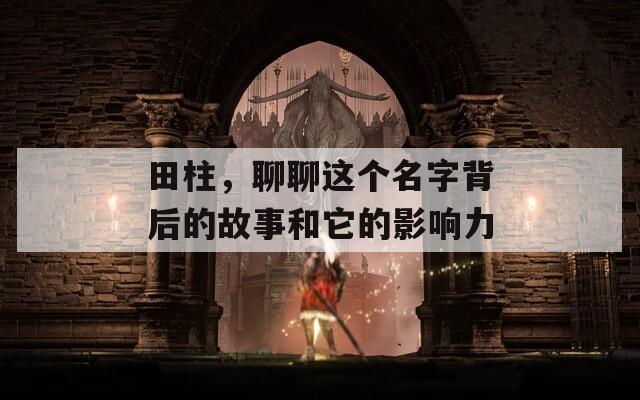田柱，聊聊这个名字背后的故事和它的影响力