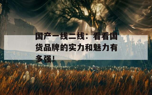 国产一线二线：看看国货品牌的实力和魅力有多强！