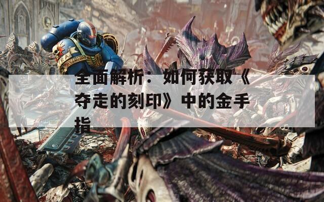 全面解析：如何获取《夺走的刻印》中的金手指