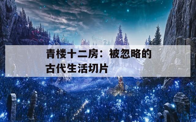 青楼十二房：被忽略的古代生活切片