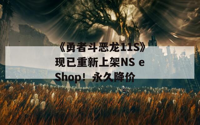《勇者斗恶龙11S》现已重新上架NS eShop！永久降价