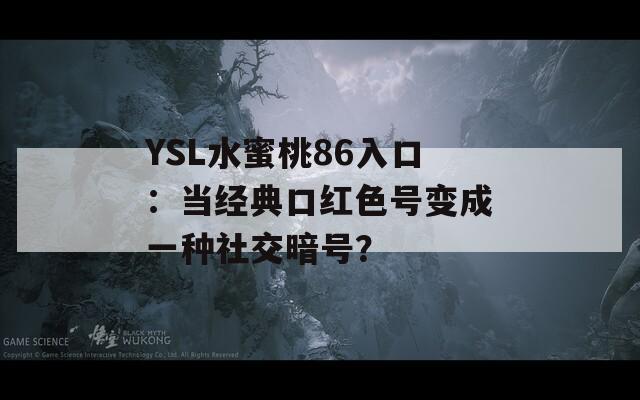 YSL水蜜桃86入口：当经典口红色号变成一种社交暗号？