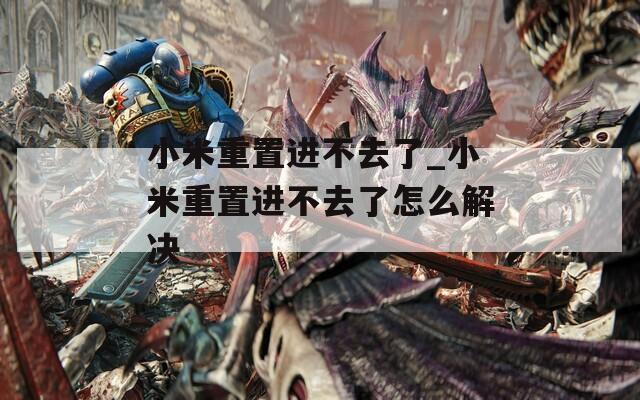 小米重置进不去了_小米重置进不去了怎么解决