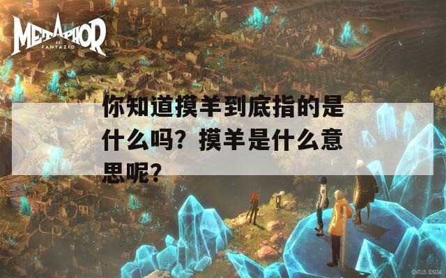 你知道摸羊到底指的是什么吗？摸羊是什么意思呢？