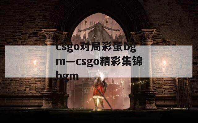 csgo对局彩蛋bgm—csgo精彩集锦bgm