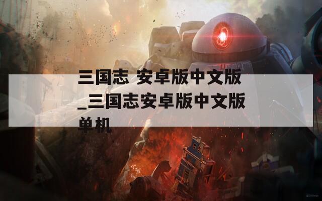 三国志 安卓版中文版_三国志安卓版中文版单机