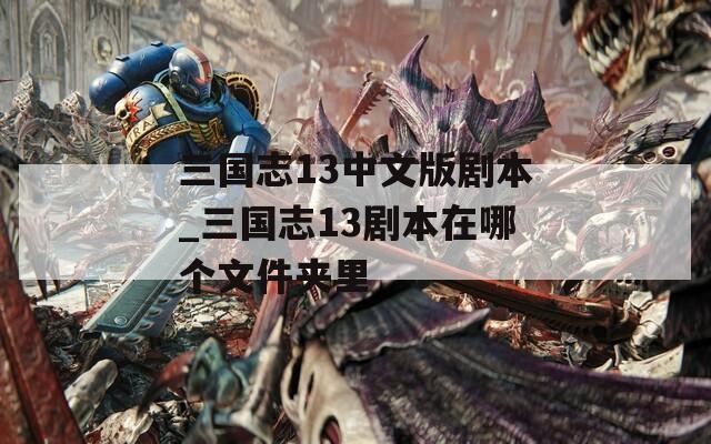 三国志13中文版剧本_三国志13剧本在哪个文件夹里