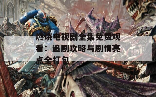 燃烧电视剧全集免费观看：追剧攻略与剧情亮点全打包