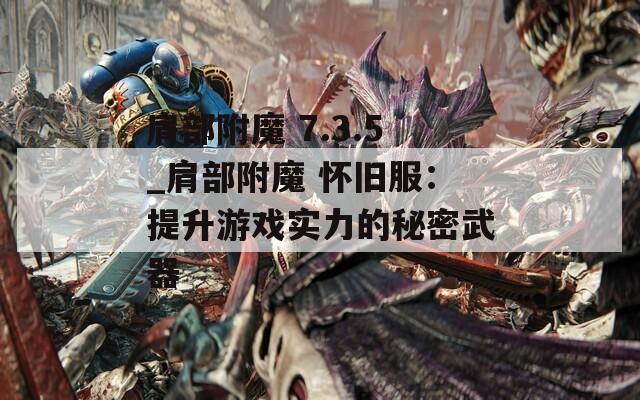 肩部附魔 7.3.5_肩部附魔 怀旧服：提升游戏实力的秘密武器