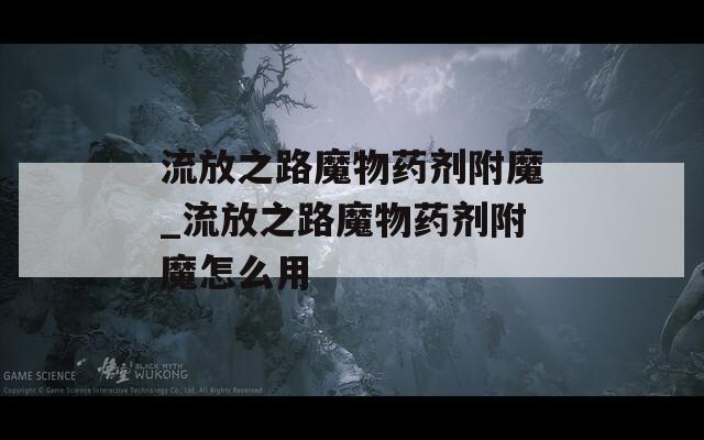 流放之路魔物药剂附魔_流放之路魔物药剂附魔怎么用