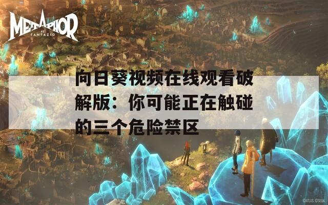 向日葵视频在线观看破解版：你可能正在触碰的三个危险禁区