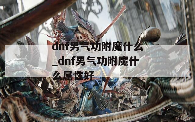 dnf男气功附魔什么_dnf男气功附魔什么属性好