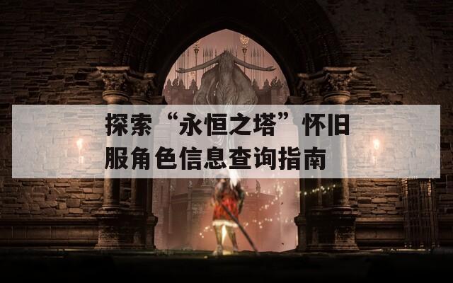 探索“永恒之塔”怀旧服角色信息查询指南