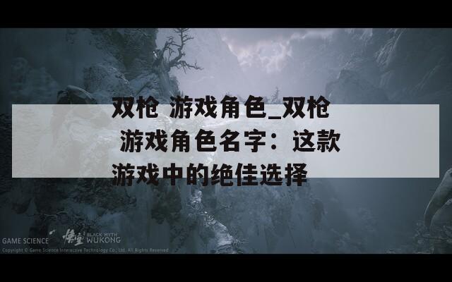 双枪 游戏角色_双枪 游戏角色名字：这款游戏中的绝佳选择